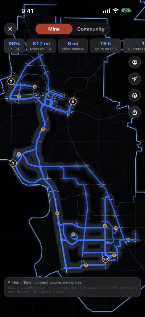 Your FSD Map on iPhone
