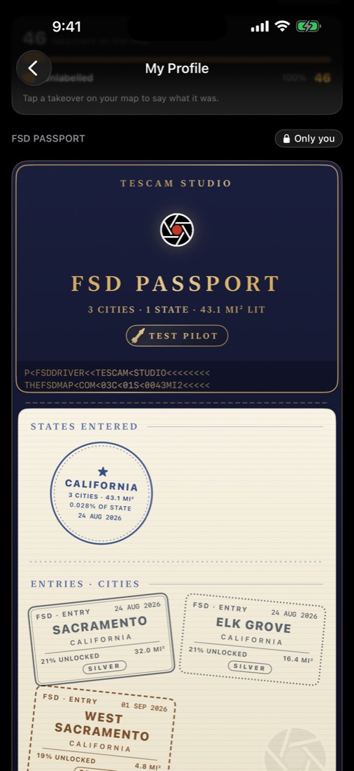 FSD Passport with city stamps